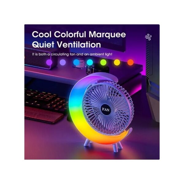 Dazzle LED Portable Fan - Rechargeable Stylish Comfort