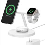 Belkin MagSafe-Compatible Charger, 3-in-1 Wireless Charging Station,