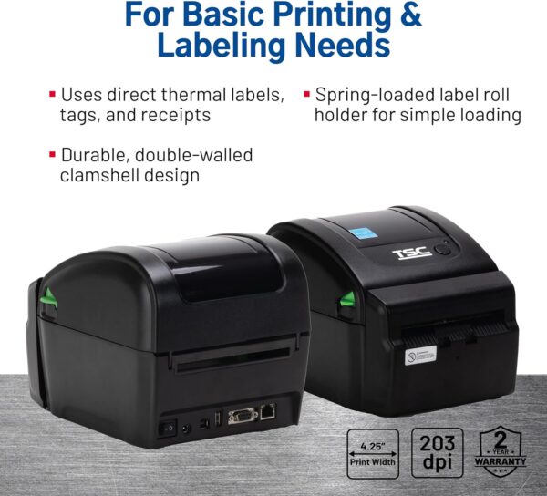 TSC DA220 Desktop Direct Thermal Label Printer for Postage, - Image 2