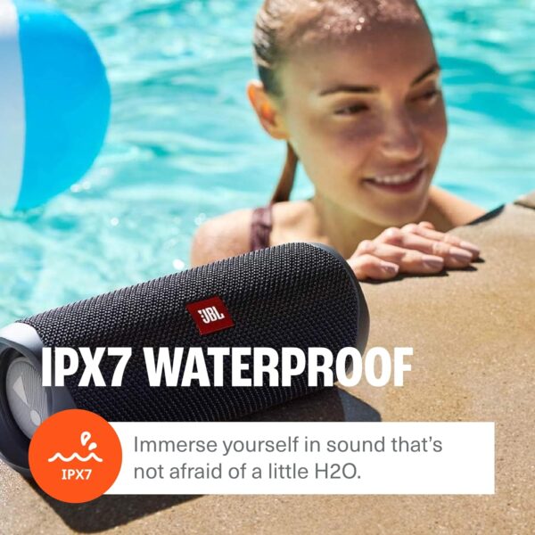 JBL FLIP 5, Waterproof Portable Bluetooth Speaker, Black, Small - Image 4