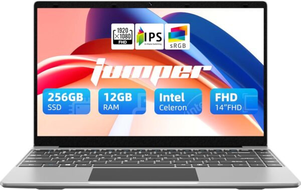 jumper Laptop, 12GB LPDDR4 RAM, 256GB SSD ROM, 14 Inch 1080p FHD IPS Screen, - Image 2