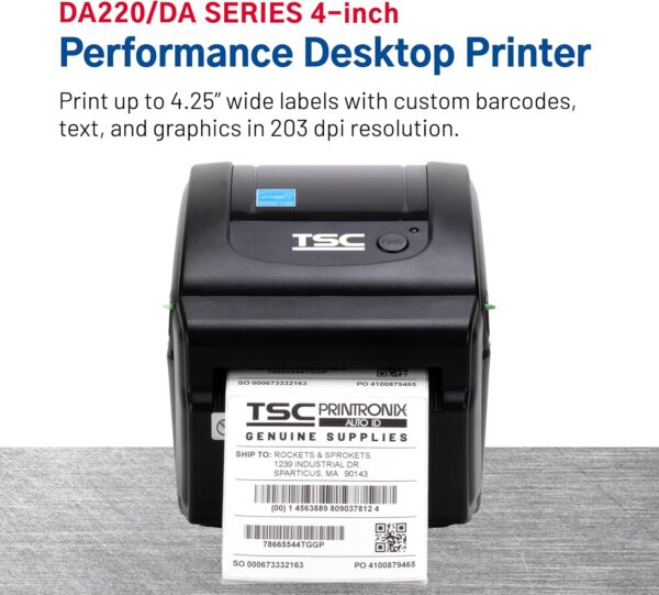 TSC DA220 Desktop Direct Thermal Label Printer for Postage, - Image 3