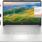 HP New 14" HD Ultral Light Thin Laptop, Quad-Core Intel Celeron Processor, 8GB RAM, 256GB (128GB eMMC+ 128GB Card), Wi-Fi, Upto 11 Hours, Windows 11