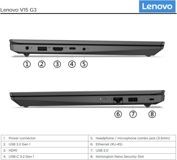 Lenovo V15 Laptop - Core i5-1235U - 15.6" FHD - 8GB RAM - 512GB SSD - Image 4