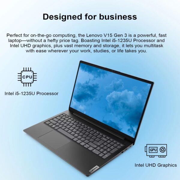 Lenovo V15 Laptop - Core i5-1235U - 15.6" FHD - 8GB RAM - 512GB SSD - Image 2