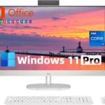 HP 27-inch All-in-One Desktop PC - FHD Display, 13th Generation Intel Core i7-1355U, Intel Iris Xe Graphics, Windows 11 Pro & Microsoft Office Lifetime