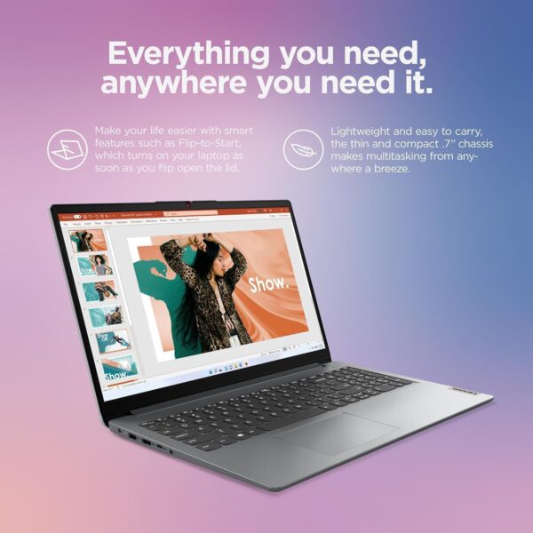 Lenovo IdeaPad 1 82LX00C9UE: Intel® Celeron® N4500/8GB SO-DIMM DDR4-2933 /256GB SSD M.2 2242/15.6" FHD /windows 11 home