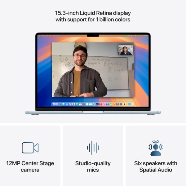 Apple 2025 MacBook Air 15-inch Laptop with M4 chip: Built for Apple Intelligence, 15.3-inch Liquid Retina Display, 16GB Unified Memory, 256GB SSD Storage - Image 2