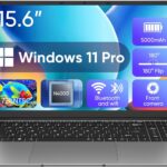 EYY 15.6 inch Windows 11 Pro Laptop,8GB RAM 256GB SSD,Intel Celeron N4000(up to 2.6GHz), 100% sRGB Screen丨FHD 1920 x 1080丨MS Office.