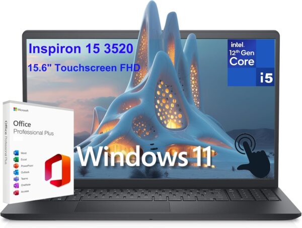 Dell Inspiron 15 3520 3000 15.6" Touchscreen FHD Laptop Computer, 12th Gen Intel 10-Core i5-1235U (Beat i7-1195G7), 16GB DDR4 RAM - Image 3