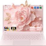 Nmybwo 14''Pink Laptop 16GB DDR4 RAM 1TB SSD,2K UHD (2160 * 1440) IPS Display Laptop, Celeron N5105 CPU (Up to 2.9 Ghz)