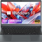 BLUEING 14" FHD Lightweight Laptop, Intel Celeron N3350 Laptop Computer, 6GB LPDDR4 RAM 192GB(64GB eMMC/128GB SSD)