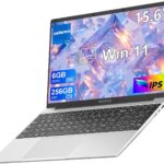 WOZIFAN 15.6" Traditional Laptops 6GB DDR4 256GB SSD Support 1TB SSD Expand Win 11 Laptop Celeron J4105 1.5Ghz(Up to 2.5Ghz) 4-Core Processor Notebook 2