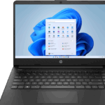 HP Laptop 14-dq0020nr, Windows 11 Home in S mode, 14", Intel® Celeron®, 4GB RAM, 64GB eMMC, HD, Jet black