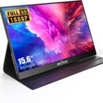 InnoView Portable Monitor, 15.6 Inch FHD 1080P HDMI USB C Second External Monitor for Laptop, Desktop, MacBook, Phones, Tablet, PS5/4,