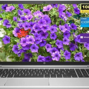 HP ProBook 450 G9, 15.6" FHD Laptop, Intel Core i5-1235U Processor, 8GB RAM 256GB SSD, Backlit keyboard, Webcam, HDMI, WiFi, Bluetooth, Windows 11 Pro, Silver