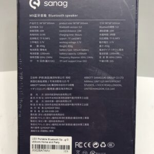 Sanag M9 LED Portable Bluetooth Speaker Night Light Outdoor Wireless 360 HD