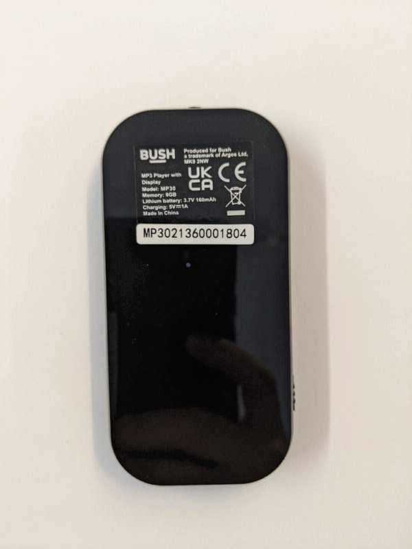 BUSH Portable 8GB portable USB digital mp3 music media Player - Image 2