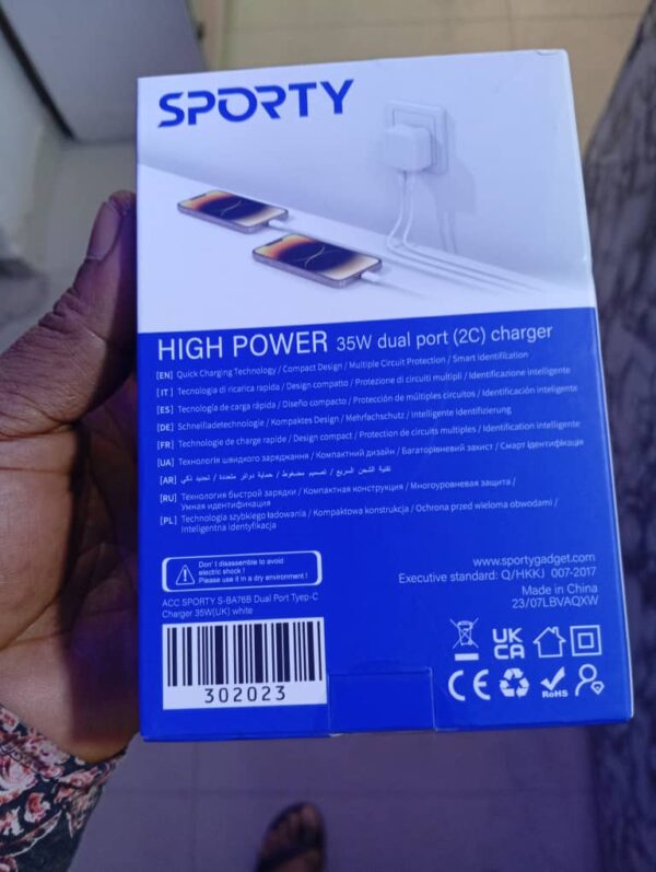 Sporty High Power 35W Charger - Image 3