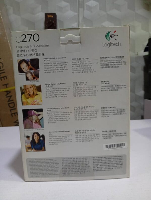 LOGITECH C270h HD Webcam Headset Factory Sealed Computer PC Video Camera Zoom - Image 3