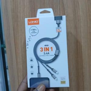 LDNIO 3 IN 1 3.4A LIGHTNING/TYPE _C/MICRO