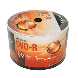 Sony DVD-R 4.7GB 120 Min 16X DVD-R Blank Media Disc 50 Pack 50DMR47SP