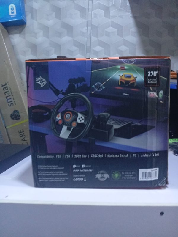 Porodo Gaming 7in1 Steering WheelBlack - Image 2